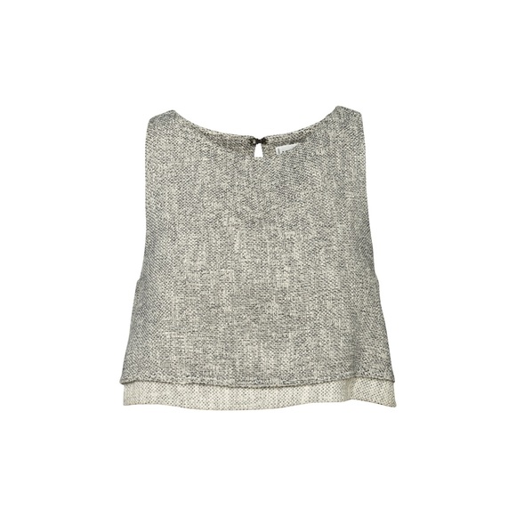 Rare Apiece Apart Tweed Double Layer Crop Tank Top - Picture 4 of 9